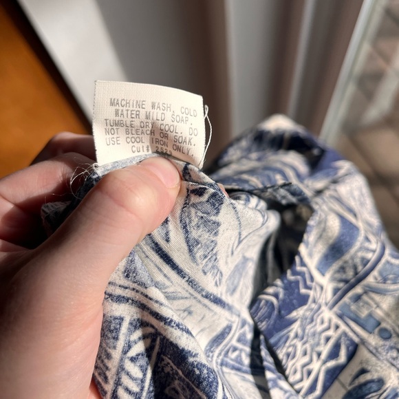 Vintage Harley Davidson Made in USA 100% Cotton Button Down Tank Blue Small Y2K - Picture 4 of 6